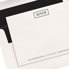 Unique and Simple Premiere Modern Letterpress Stationery Set Folded Note Cards